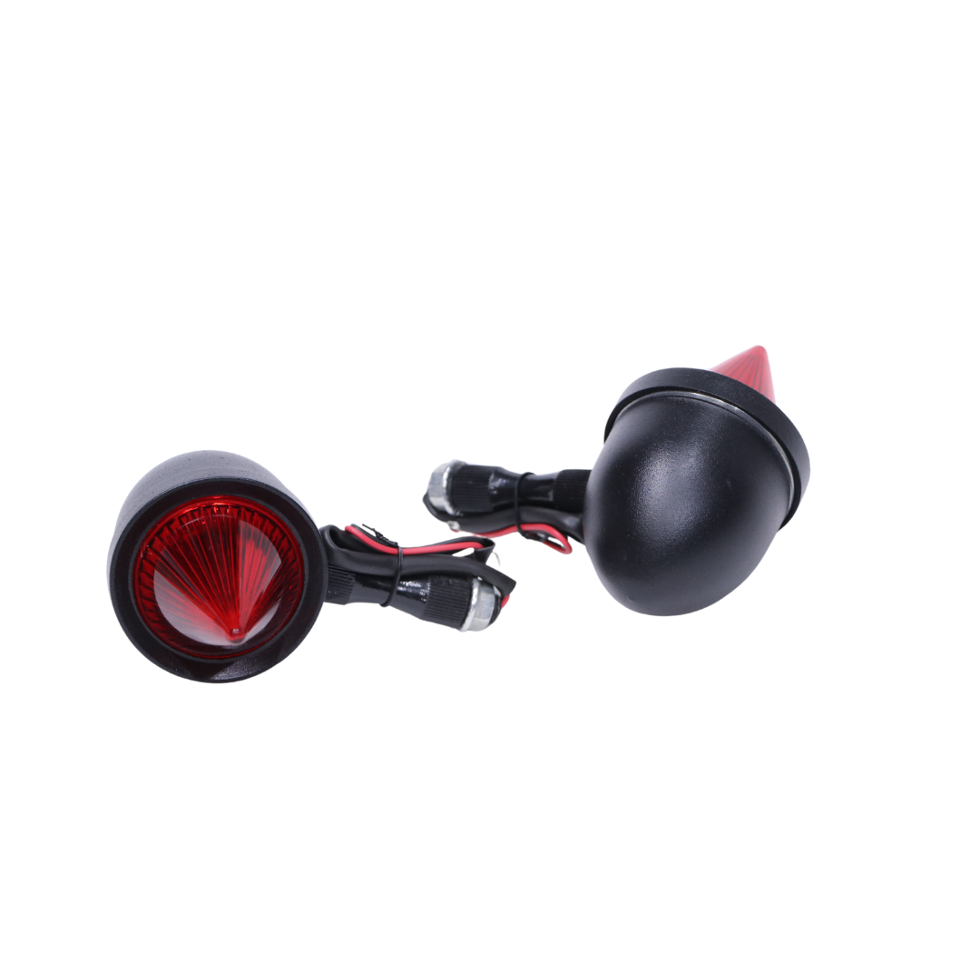 LED Indicator with Flames for All Motorcycles | Single Color Set of 4 | Eye-Catching Turn Signals