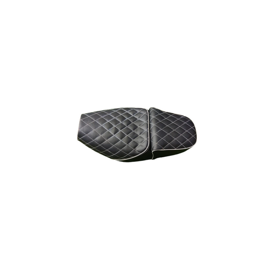Quilted Seat with White Thread for Jawa 42, Jawa 42 2.1, Jawa Classic 300