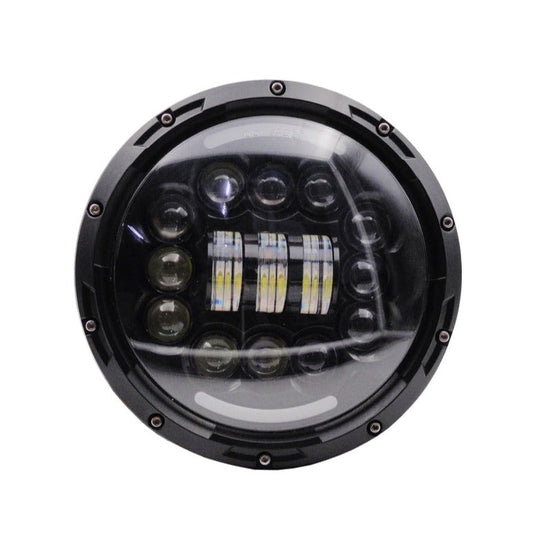 7" Inch 12 LED Cut DRL Headlight for All Royal Enfield Models