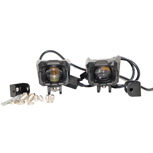 HJG 60 Watt  Single LED Devil Lens  Fog Light White/Yellow for All Motorcycles