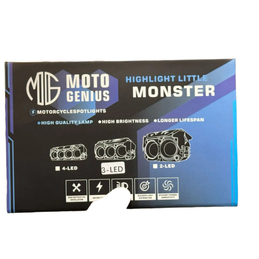 Moto Genius JX-130 60W 3-LED Fog Light for Motorcycles