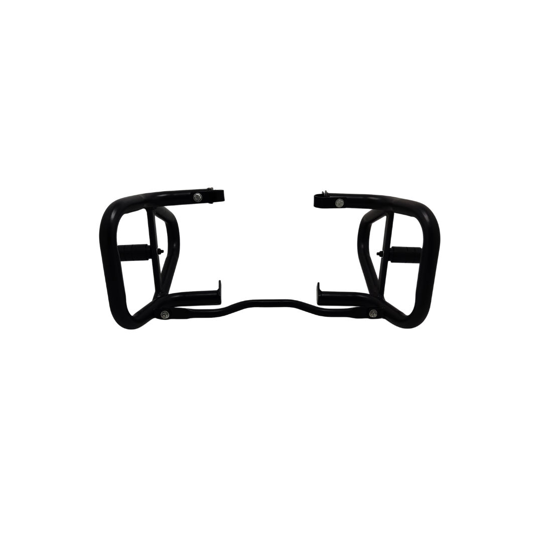 Cross Crash Guard with Delrin Sliders(Round) for Jawa 42, Jawa Perak, Yezdi Scrambler, Jawa classic, TVS Ronin