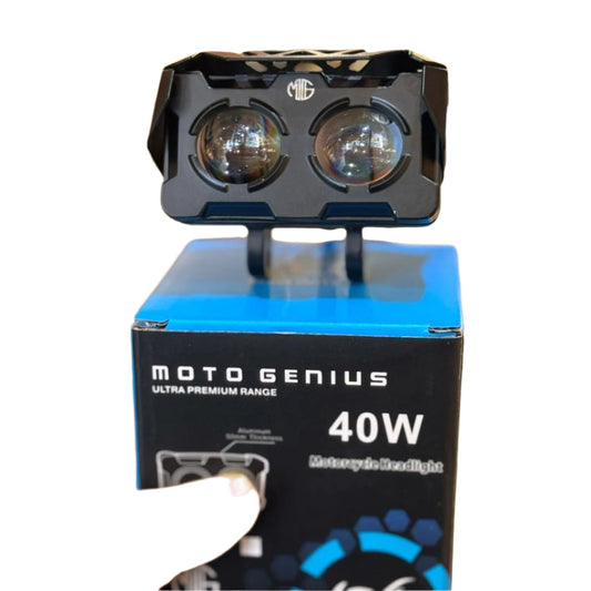 Moto Genius 2-in-1 LED Fog Lights (40W, White/Yellow) - Universal Fit