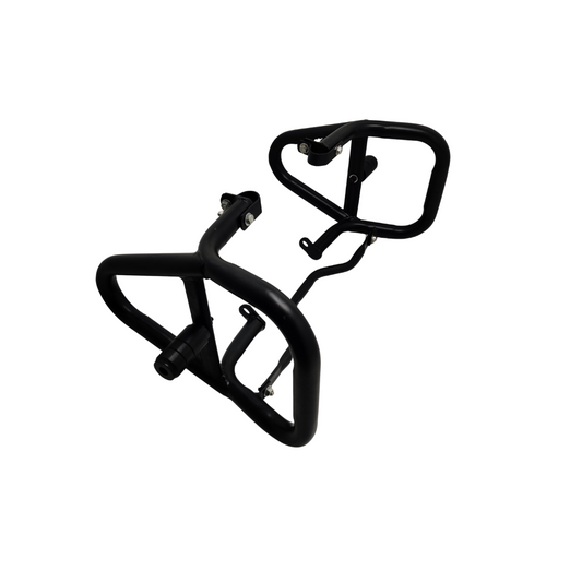 Cross Crash Guard with Delrin Sliders(Round) for Jawa 42, Jawa Perak, Yezdi Scrambler, Jawa classic, TVS Ronin