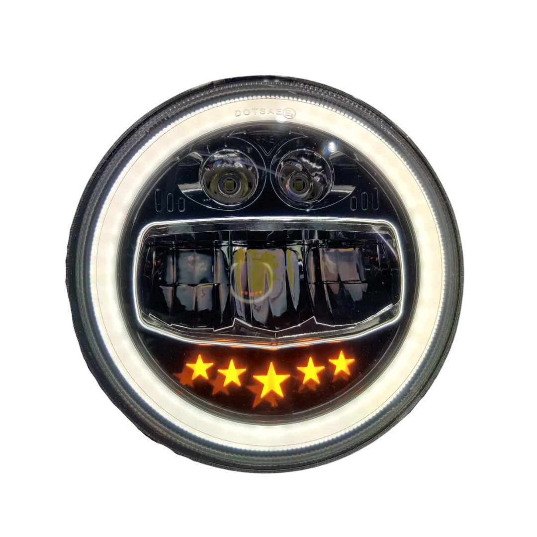 7" Inch Star Led with DRL HJG LED Headlight for All ROYAL ENFIELD Models