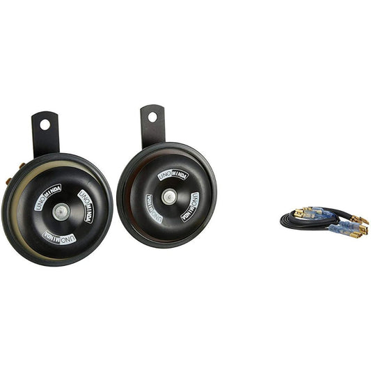 Minda D90 Black Horn for Motorcycles - Loud & Clear Sound