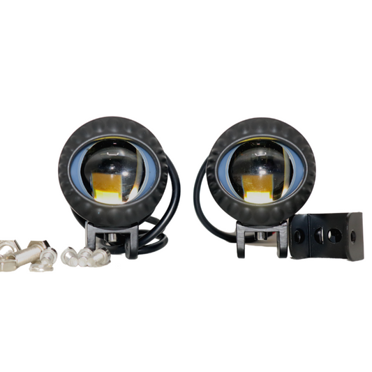 HJG-12 60 Watt  Single LED Cree Projector Lens  Fog Light White/Yellow for All Motorcycles