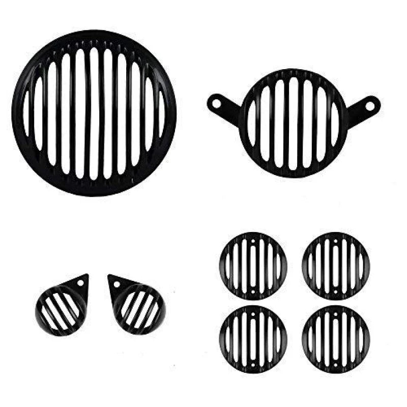 Grill Set - Set of 8 (Headlight And Indicators) for Royal Enfield Classic 350