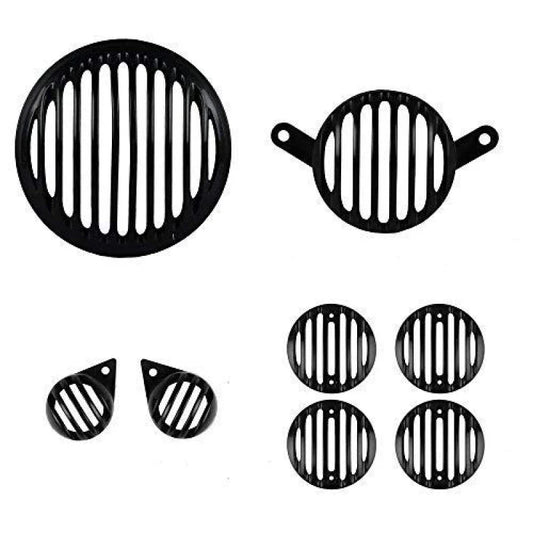 Grill Set - Set of 8 (Headlight And Indicators) for Royal Enfield Classic 350