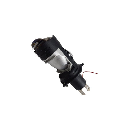 HJG Y6 Projector Lens H4 LED Bulb 50W – Hi/Lo Beam Projector Light Lamp with Fan for Motorcycle, 7000LM Conversion Kit (12V/24V)