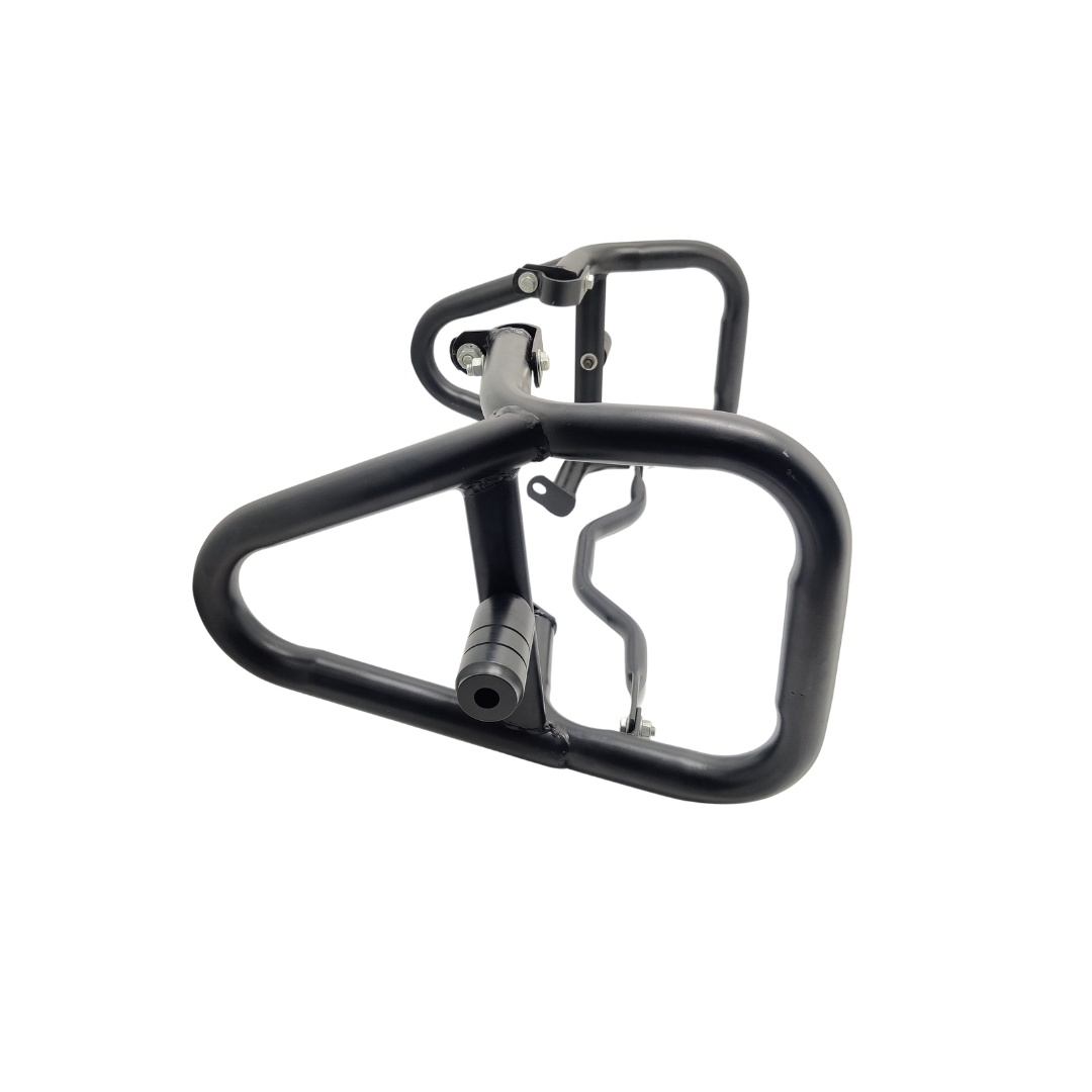 Cross Crash Guard with Delrin Sliders(Round) for Jawa 42, Jawa Perak, Yezdi Scrambler, Jawa classic, TVS Ronin