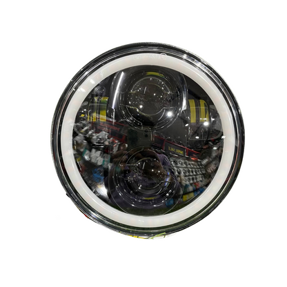 110 Watts 4 Projector  Full  DRL Ring Headlight for Jawa 42 Bobber & Yezdi Roadster, Harley Davidson 750 Street, Harley Davidson 883 & Bajaj Avenger