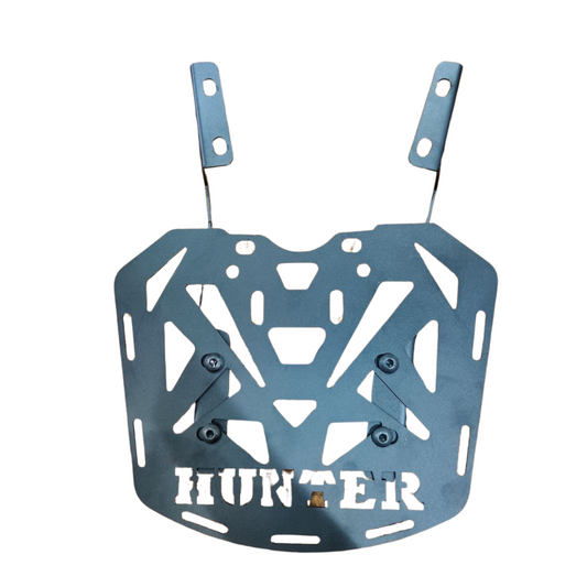 Laser Top Rack for Royal Enfield Hunter 350 | Durable Laser-Cut Steel | Enhanced Carrying Capacity