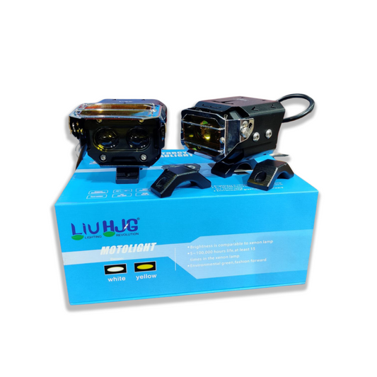HJG  45W Transformer White/Yellow LED Fog Lights - Waterproof (No Harness)