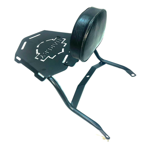 Harley Davidson X440 Backrest with Top Rack and Cushion | Superior Support & Storage for Long Rides