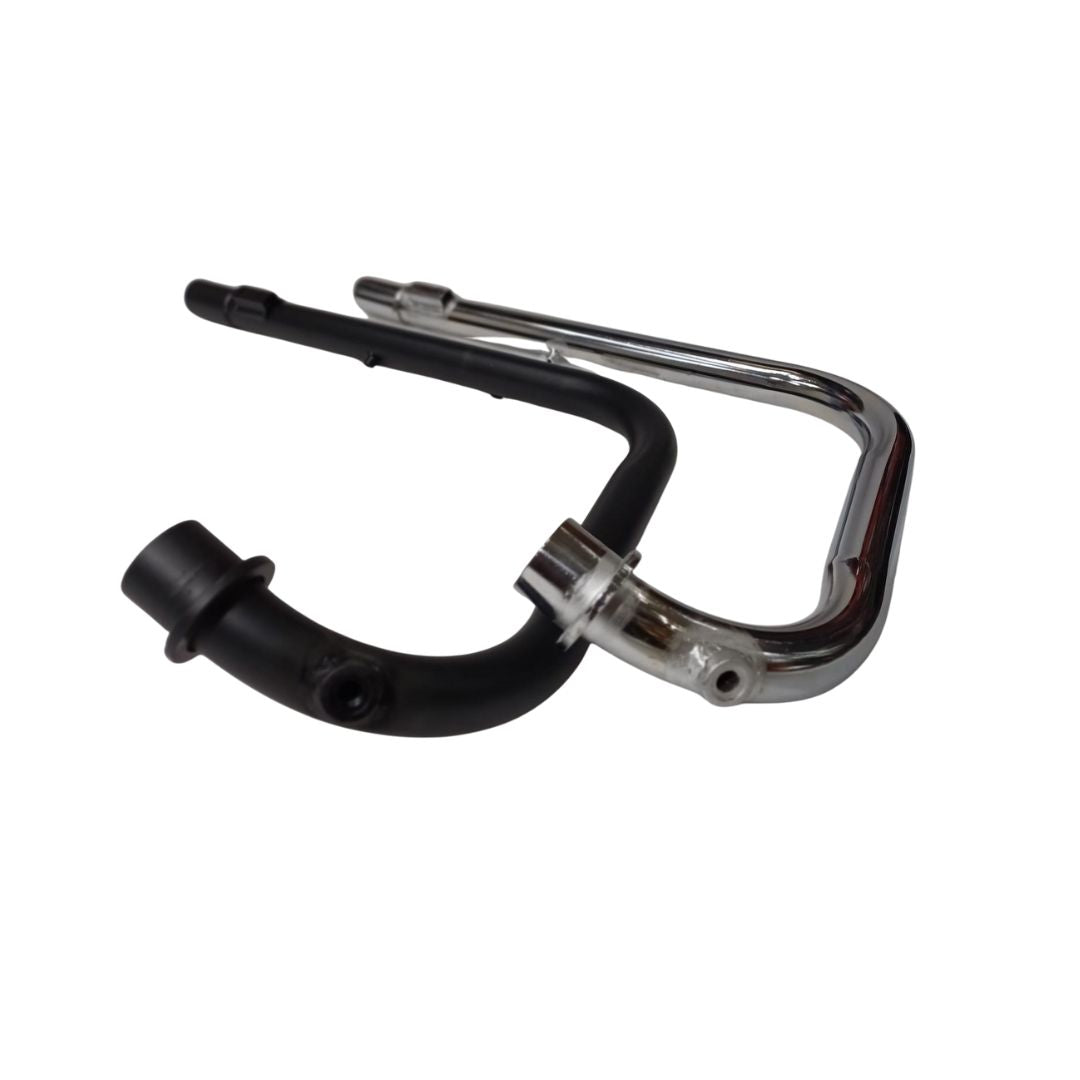 L Shape Bend Pipe for Royal Enfield Motorcycle (Empty) | Customizable Exhaust Pipe for Royal Enfield