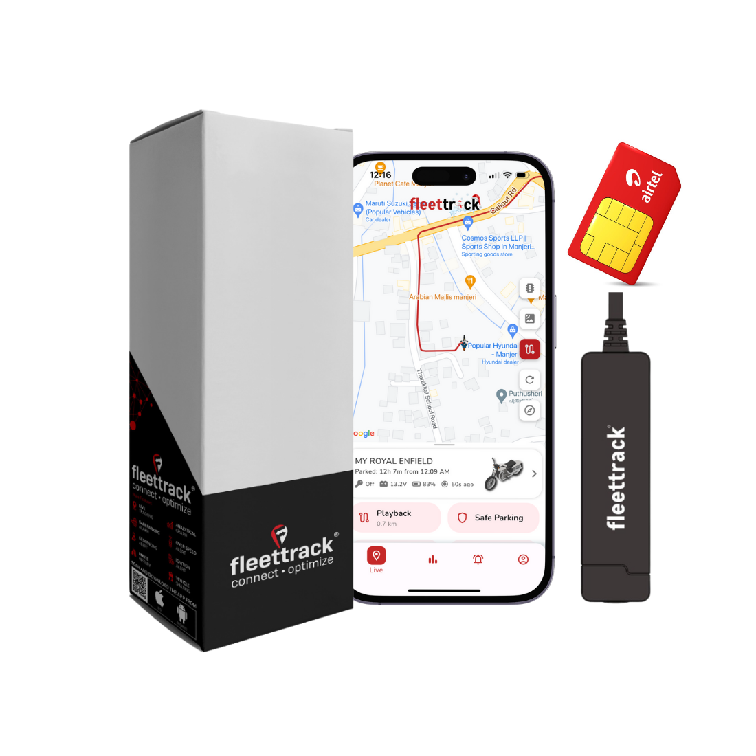 Fleettrack Wired Hidden GPS Tracker – Live Tracking & Anti-Theft Alerts