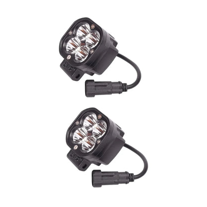 LIU HJG Mini 4 LED Fog Light with Harness (80 Watts) | Compact, Powerful Fog Lights for Bikes (Pack of 2)