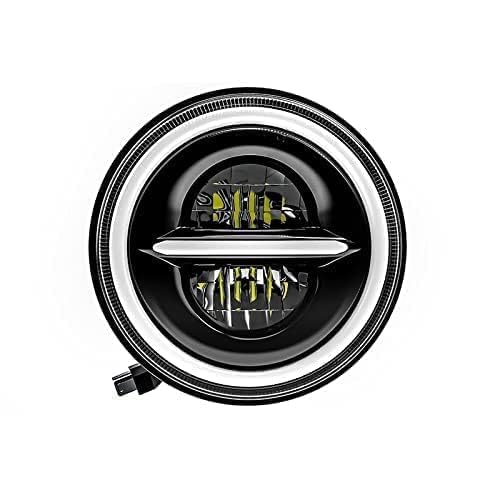 5.75 Inch MINUS Headlight  Full Ring  LED compatible for Avenger All models, RX100, RX135, Jawa 42 Bobber ,Yezdi roadster and Harley-Davidson