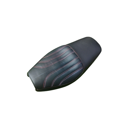 Straight Line Seat with Red Thread for Jawa 42, Jawa 42 2.1, & Jawa Classic 300