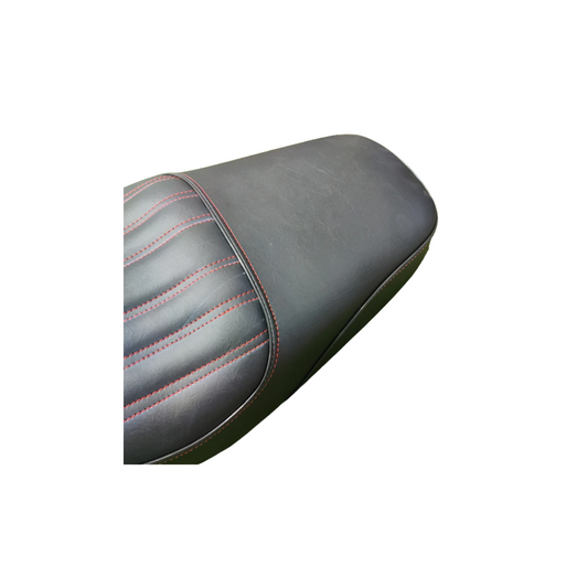 Straight Line Seat with Red Thread for Jawa 42, Jawa 42 2.1, & Jawa Classic 300