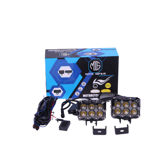 Moto Genius 80W 6-LED Future Light with Harness for Motorcycles