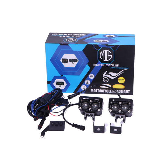 Moto Genius 40W 2-LED Future Light with Harness for Motorcycles