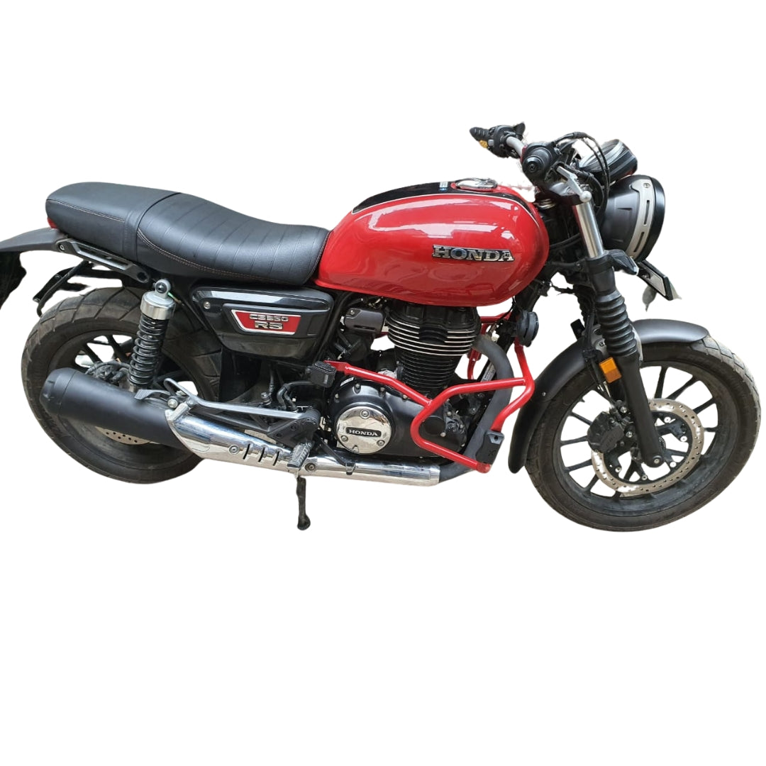 Tripod Cross Crash Guard with Delrin (Flat) Sliders - Leg guard/Crash  Guard T2 for Honda H'ness CB 350,Honda RS 350, Honda CB 350