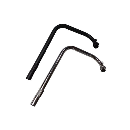 L Shape Bend Pipe for Royal Enfield Motorcycle (Empty) | Customizable Exhaust Pipe for Royal Enfield