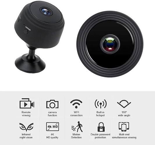 SmartEye Mini Wireless WiFi Security Camera - HD 1080p, Low Light Vision, Portable & Magnetic