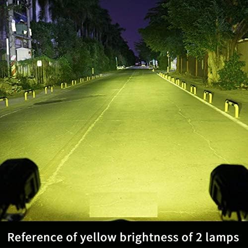 60 Watt HJG 4 LED CREE Fog Light – Auxiliary Light with Yellow Cover for All Motorcycles
