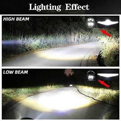 5.75 Inch MINUS Headlight  Full Ring  LED compatible for Avenger All models, RX100, RX135, Jawa 42 Bobber ,Yezdi roadster and Harley-Davidson