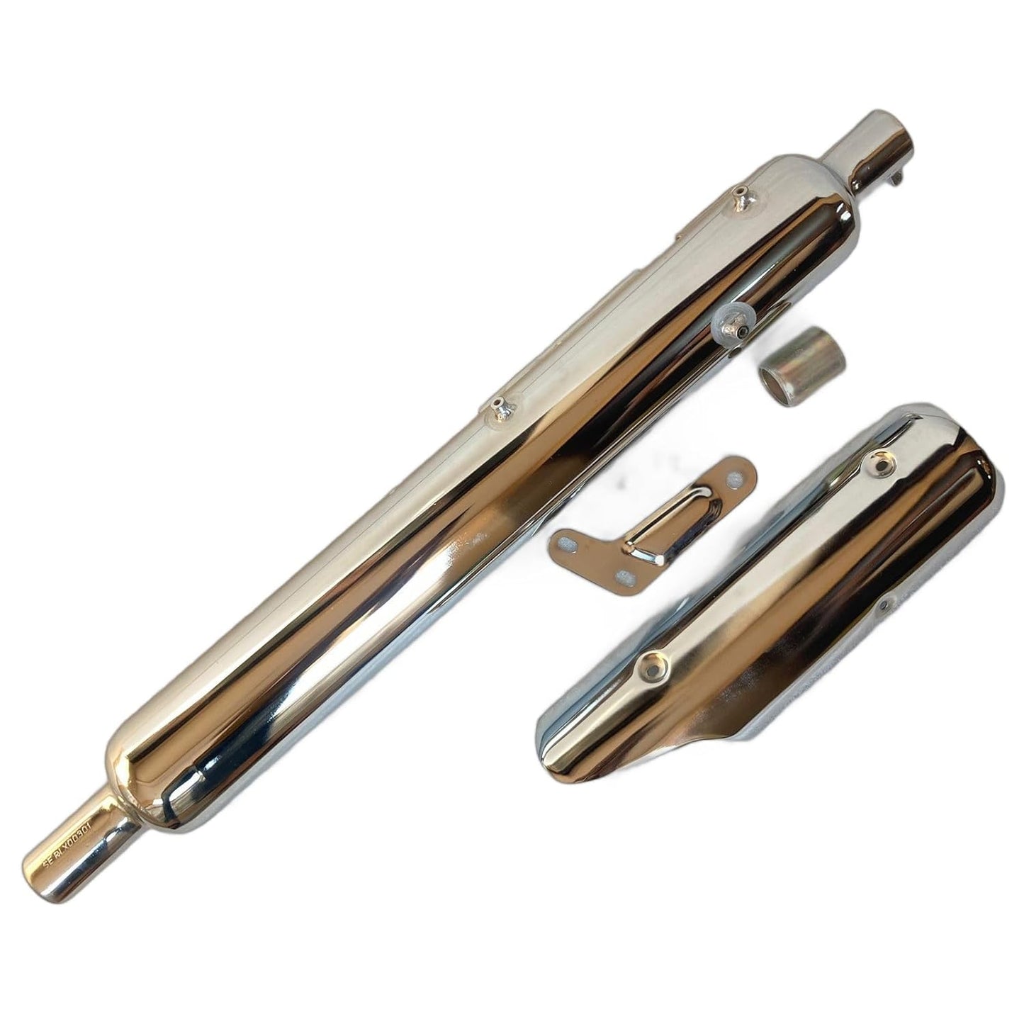 Stock Silencer Replica with Jaali for Royal Enfield Classic 350-500cc, Standard 350-500cc & Electra BS3/BS4/BS6