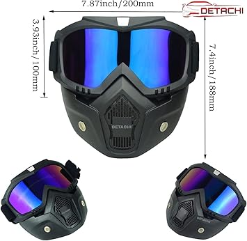 Bike Riding Goggles with Detachable Face Mask – Ultimate Protection