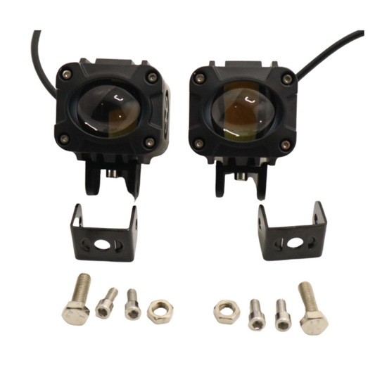 40W HJG Flashing Dual-Color LED Light – Universal for Motorcycles