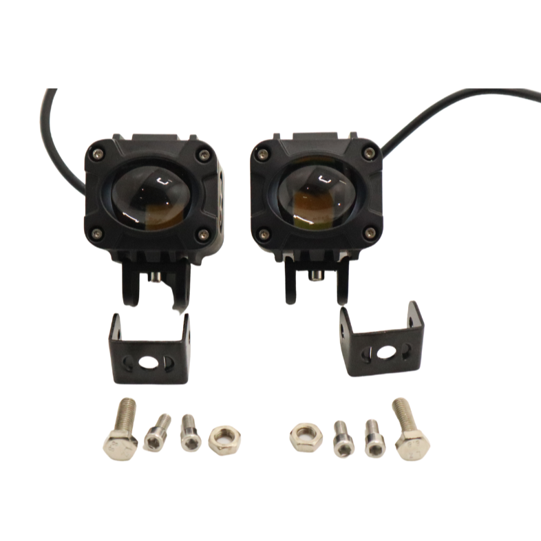 40W HJG Flashing Dual-Color LED Light – Universal for Motorcycles