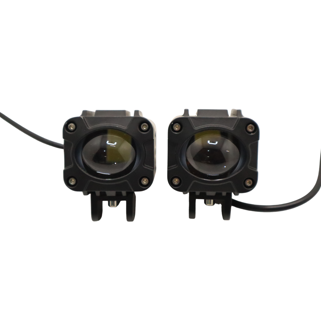 40W HJG Flashing Dual-Color LED Light – Universal for Motorcycles