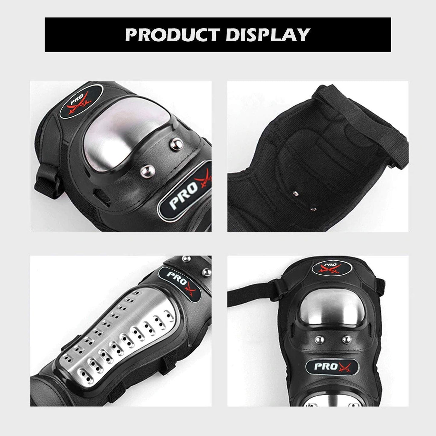 Probiker Pro-X Alloy Stainless Steel Knee Guard
