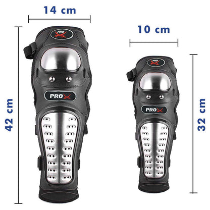 Probiker Pro-X Alloy Stainless Steel Knee Guard