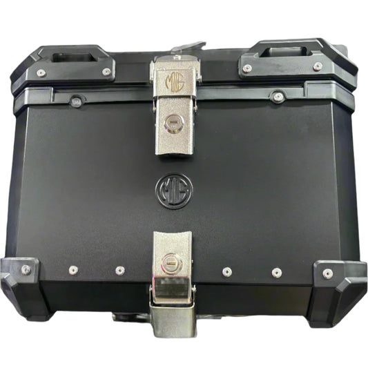 45L Aluminum Top Box – Moto Genius MG Black – Heavy-Duty Storage