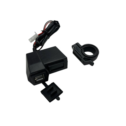 Dual USB Charger with Voltmeter – Universal for Motorcycles