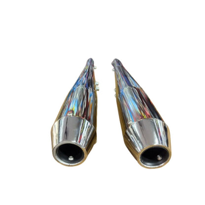 Growler Exhaust Chrome with Db Killer - Direct fit for Jawa 42 2.1 | Lifetime Anti-Rust Warranty