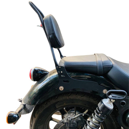 Sissy Bar Backrest for Super Meteor 650, Shotgun 650, Classic 650, Harley X440, Classic 350 & Meteor 350 – Ergonomic Design