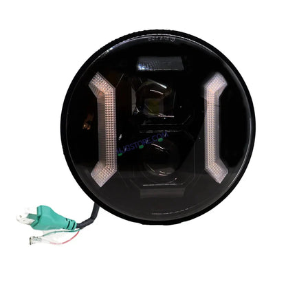HJG 7 Inch Hexagon White LED Headlight New Model Hexagon Headlight Assembly for Thar Royal Enfield | 75-120W CREE/Osram LED Chip Multi color Compatible with Royal Enfield, Jeep, Thar, Gypsy