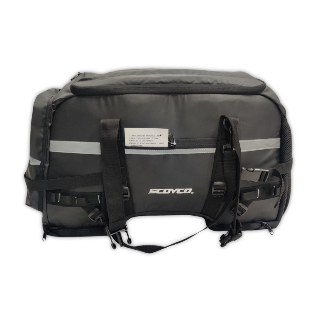 Scoyco 70 Ltr Saddle Bag for Sports Bike Upswept Exhaust