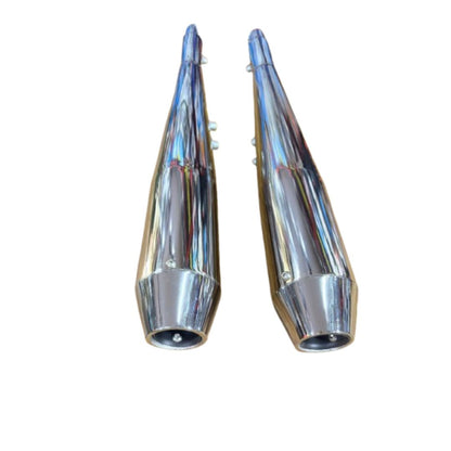 Growler Exhaust Chrome with Db Killer - Direct fit for Jawa 42 2.1 | Lifetime Anti-Rust Warranty