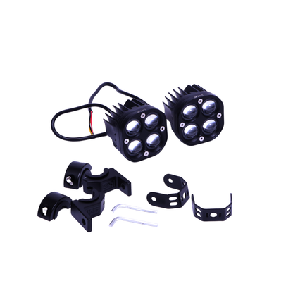 40 Watt  HJG 4by4 lens Fog light/Auxillary light with Clamps for All Motorcycles