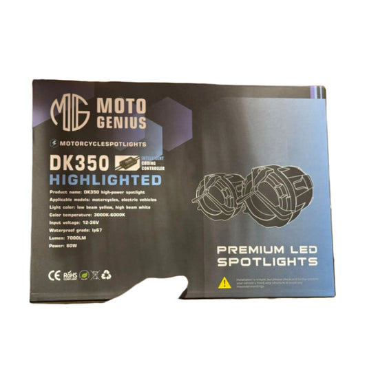Moto Genius DK-350 60W Mercedes Fog Light with Harness for Motorcycles