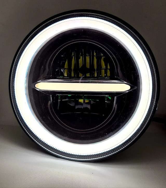 7" Inch Minus Headlight 110 Watts Full Ring for All ROYAL ENFIELD Models