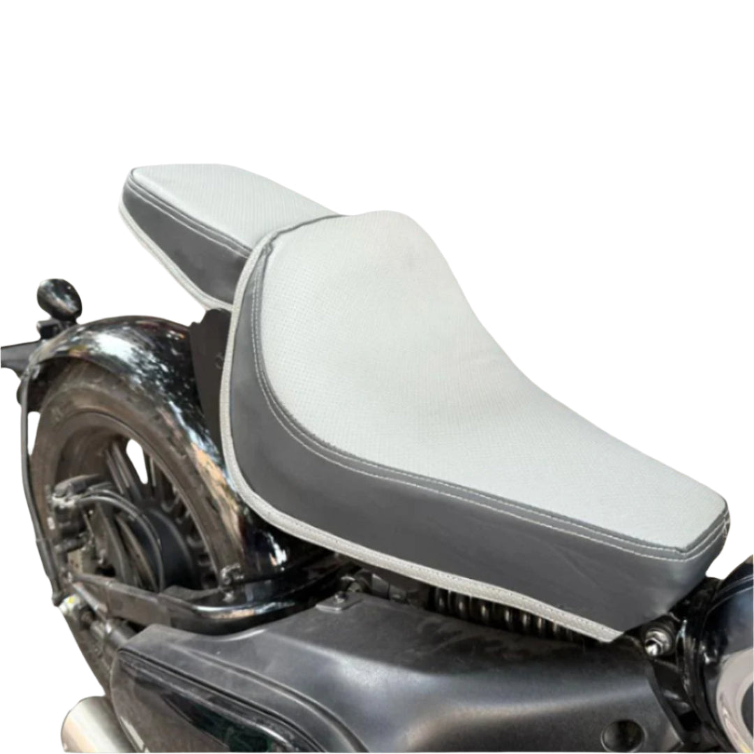 Premium Foldable Seat for Jawa 42 Bobber/Perak - 100kg Load Capacity